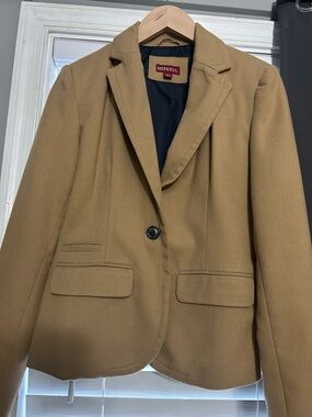 Merona Tan Single-Button Women's Blazer Jacket